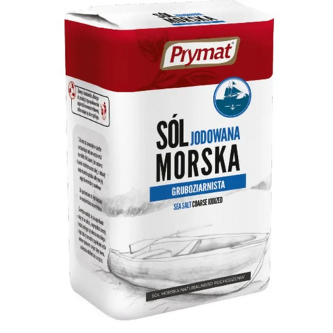 Prymat Salt Iodized Sea Salt Coarse Grain – 1.98lb 900g Prymat