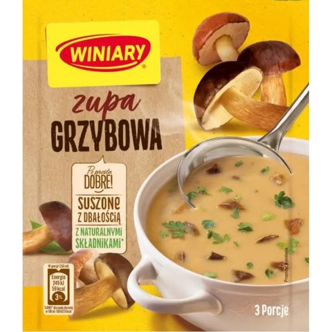 Winiary Instant Soups Mushroom Soup 1.69oz 48g Pack of 5 Winiary
