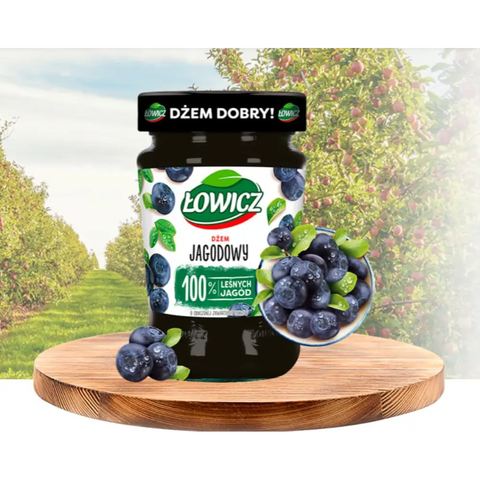 Lowicz Jam Traditional Fruit Spread Blueberry 9.9oz 280g Lowicz
