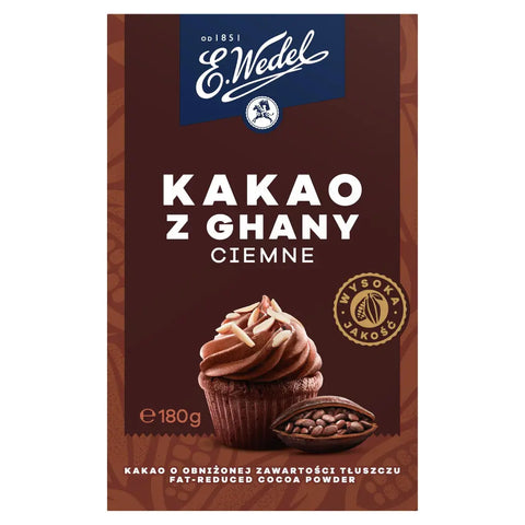 E.Wedel Dark Cocoa Powder From Ghana 6.35oz 180g E.Wedel