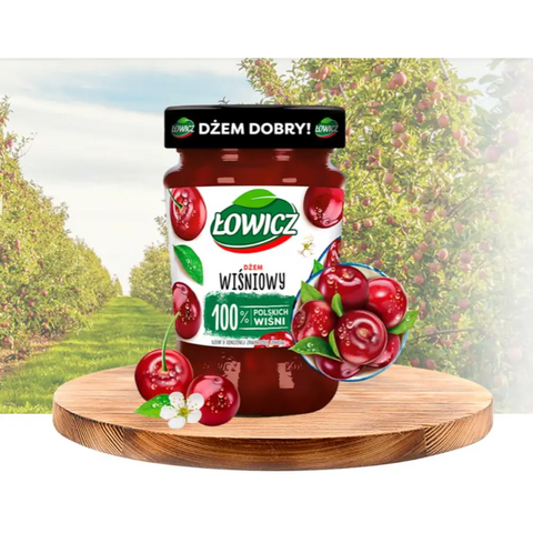 Lowicz Jam Traditional Fruit Spread Cherry 9.9oz 280g Lowicz
