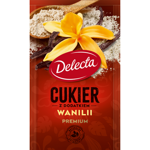 Delecta Baking Sugar Sugar with Vanilla 0.42oz 12g Delecta