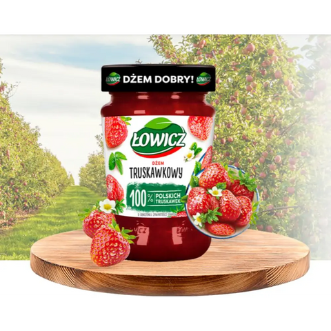 Lowicz Jam Traditional Fruit Spread Strawberry 9.9oz 280g Lowicz