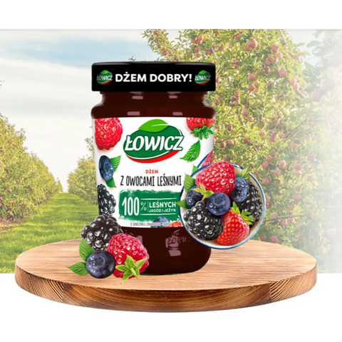 Lowicz Jam Traditional Fruit Spread Forest Fruits 9.9oz 280g Lowicz