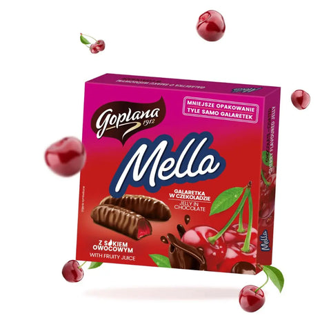 Goplana Mella Chocolate Coated Fruit Jellies Cherry 6.7oz 190g Goplana