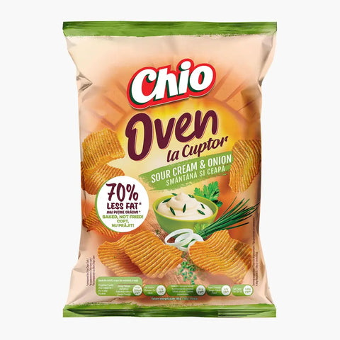 Chio Potato Chips Sour Cream & Onion Oven Baked 3.5oz 100g Chio