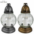 Glass Grave Candle – “Kula” Globe-Shaped Memorial Light Znicz Polski