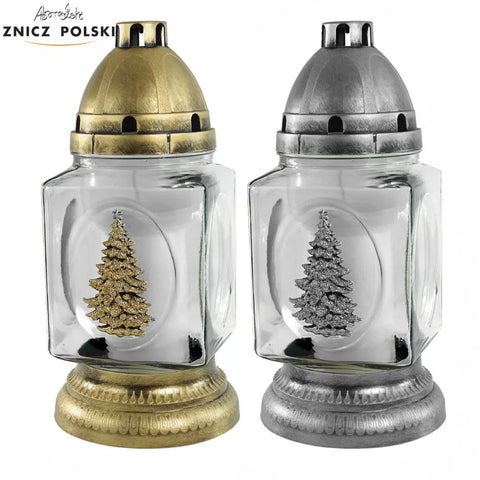 Christmas Grave Candle – Model BN KWD CH2 with Holiday Motif Znicz Polski