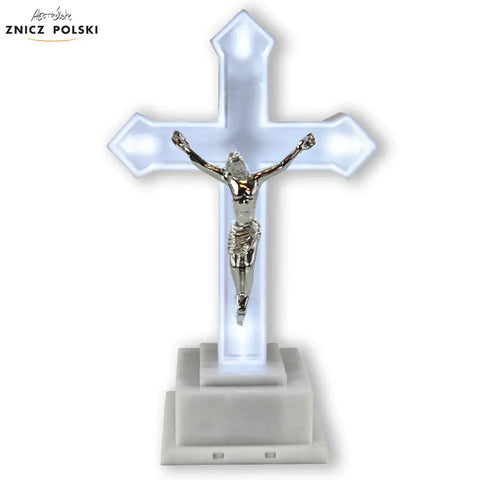 LED Refillable Candle Insert – Tall Cross Design Znicz Polski