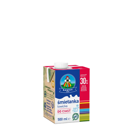 Mleczarnia Łowicz Creams UHT 30% for Creams & Cake 16.9fl oz 500ml Mleczarnia Łowicz