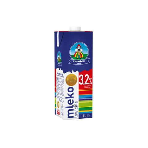 Mleczarnia Łowicz Milk Łowickie UHT Milk 3.2% 33.8fl oz 1L Mleczarnia Łowicz