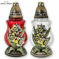 Traditional Grave Candle – “Narcissus” with Floral Motif Znicz Polski
