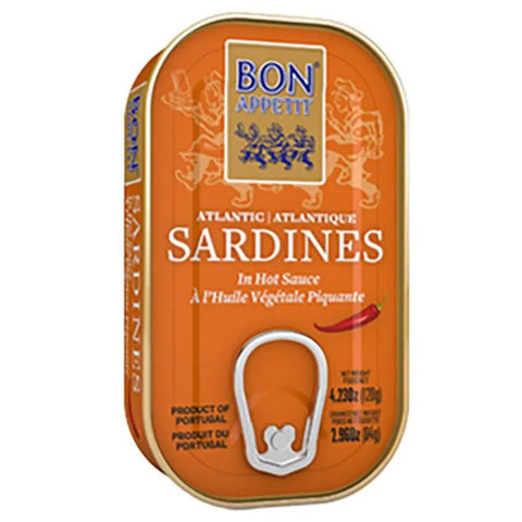 Bon Appetit Sardines Hot Sunflower Oil 4.23oz 120g Bon Appetit