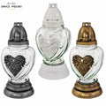 Grave Candle – “Heart of Thorns” Medium-Sized Memorial Light Znicz Polski