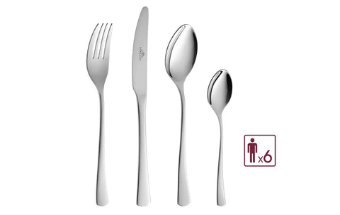 Set of 24 TUNEA cutlery pieces, gloss finish Gerlach USA