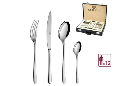 MUZA CUTLERY 68 PCS CASE FOR 12 PEOPLE Gerlach USA