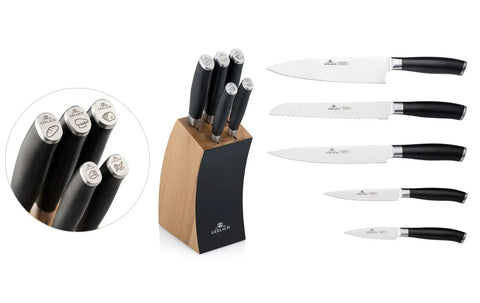 DECO BLACK Knife Set in Block Gerlach USA