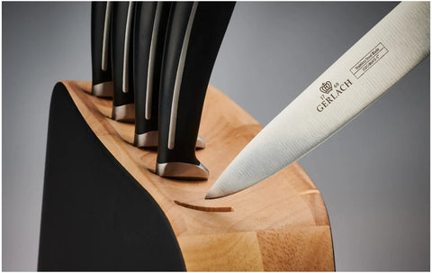Professional Chef Knife Set "LOFT", 5 Pieces, with Block and Gift Box Gerlach USA
