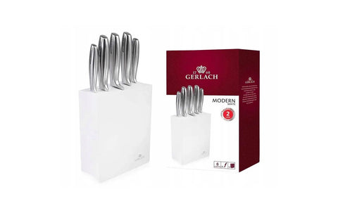 Knife set in white block MODERN Gerlach USA