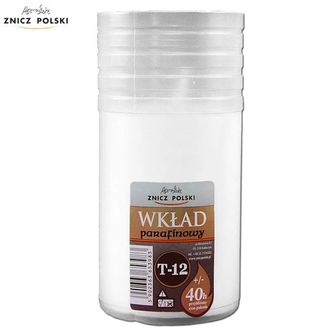 Paraffin Grave Candle Inserts – T12 / T16 / T18 Refillable Wax Refills T12 Znicz Polski