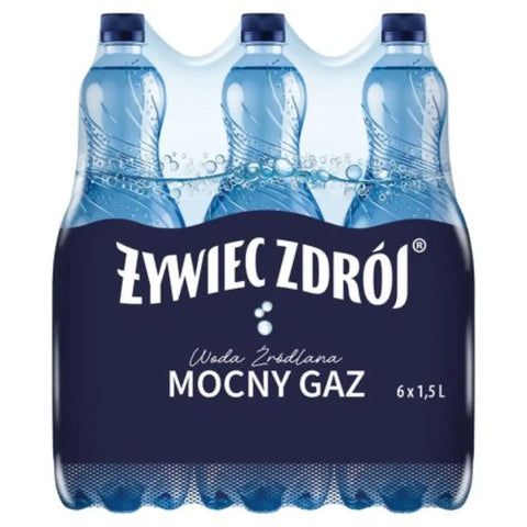 Zywiec Zdroj Mineral Water, Stronger Carbonation 6 x 50.7fl oz 1.5l Zywiec Zdroj