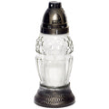 Glass Grave Candle Znicz Z30 Clear Znicz Polski
