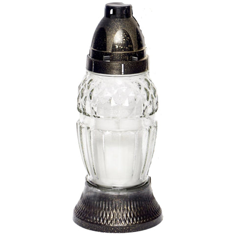 Glass Grave Candle Znicz Z30 Clear Znicz Polski