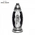 Glass Grave Candle – Model Z484 "Rose" Silver Znicz Polski