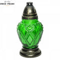 Glass Grave Candle – Model Z89 MIX (Assorted Colors) Green Znicz Polski