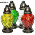Glass Grave Candle – Model Z89 MIX (Assorted Colors) Znicz Polski